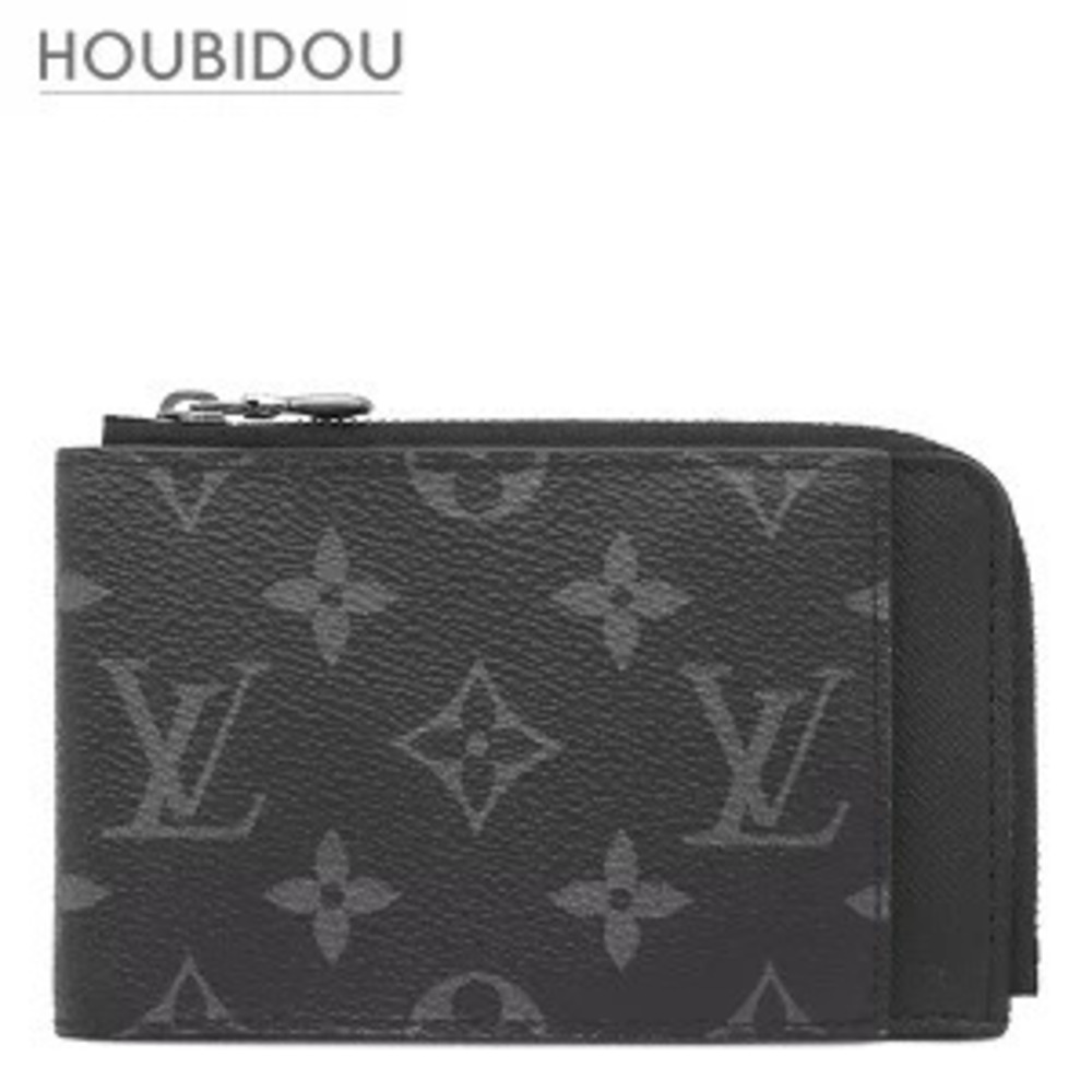 Louis Vuitton Bi fold Wallet Hybrid Monogram Eclipse Black Fragment Case
